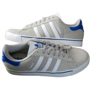 Adidas Men's Campus Vulc Grey Blue White Soccer Skate Shoes White Sizes NIB
